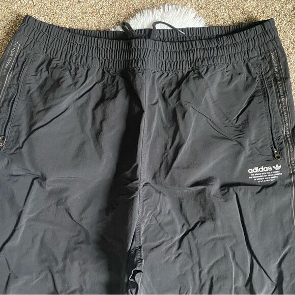 Adidas The Brand With The 3 Stripes Black Windbreaker Track Swish Pants Size XL - Picture 2 of 10